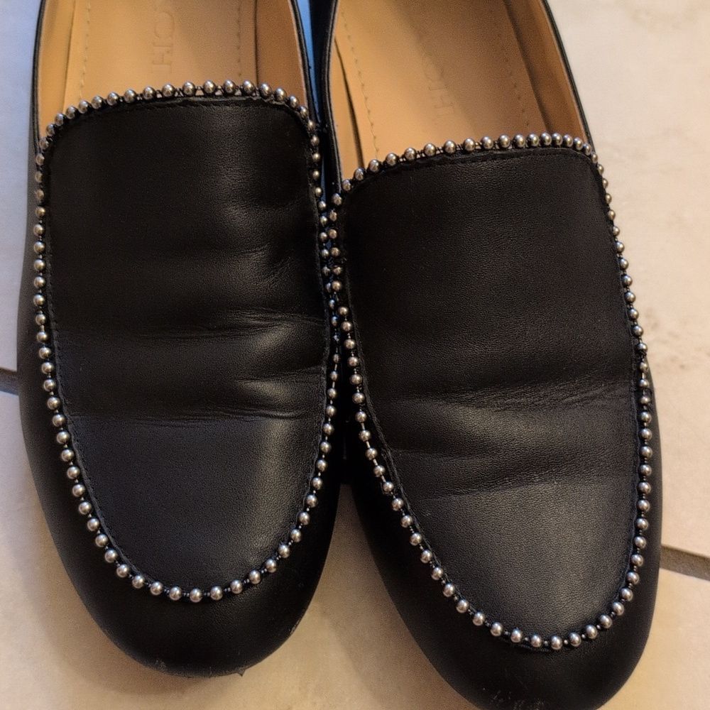 Coach Harper Loafer Genuine Leather Black Minimalist Size 8 - Picture 4 of 12